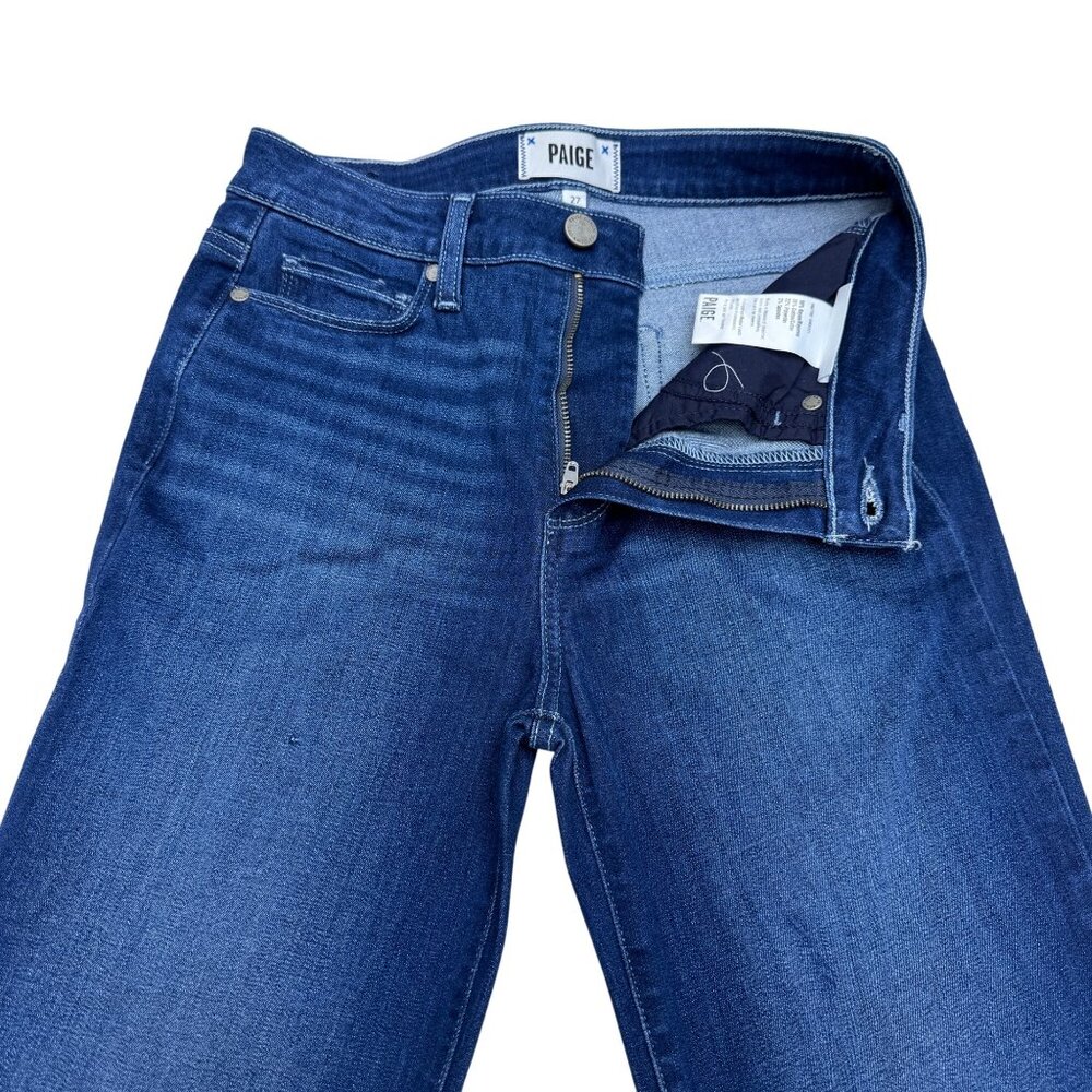 Paige Jacqueline Straight Jean Women's Blue Denim Pants, Size 27 - Picture 4 of 11